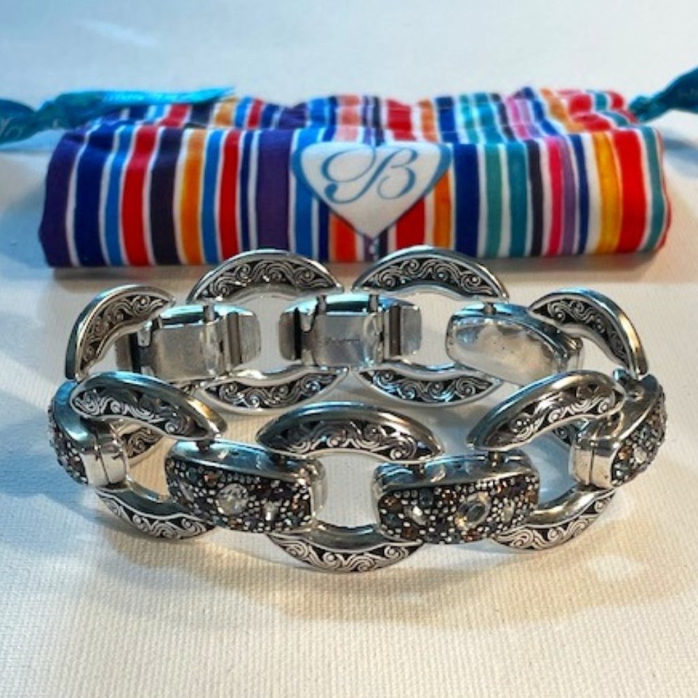 Brighton Retired "Crystal Voyage" Multi-hued Swarovski Link Bracelet